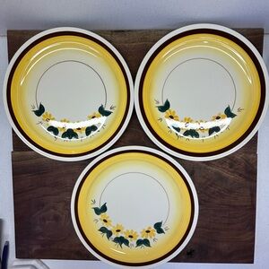 Vernonware Brown Eyed Susan set of 6 Dinner Plate